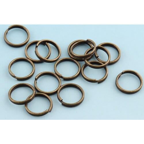 200pcs 10mm Split Rings Antique Brone Keyrings Mini Jewelry rings Metal rings for Key Chain Jump rings Wholesale