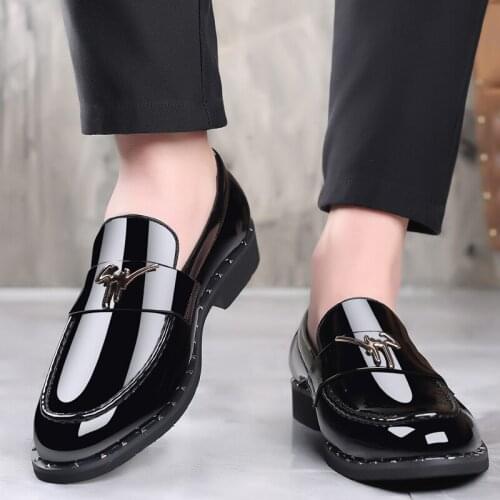 Male comfortable shoe leather fashion shoes men terse mocassini uomo loafers black high quality casual mens luxury RB186
