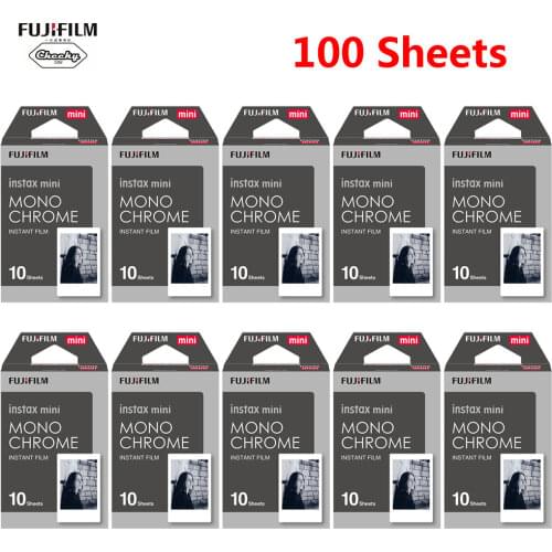 10-100 Sheets Fujifilm Instax Mini 11 9 Monochrome Film Fujifilm Instant Camera 7 8 9 25 50s 70 90 sp-1 sp-2 Photo Printer Paper
