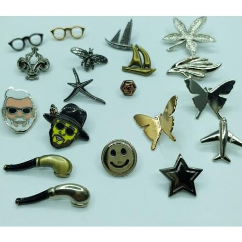 Fashion badge multi choice Lapel pin broche Brooch for women men korea suits Shirt collar buckle needle metal pins and brooches