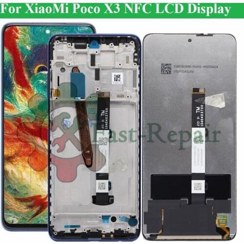 Original Display 6.67'' for Xiaomi Poco X3 LCD With Touch Screen Digitizer Assembly for Xiaomi PocoX3 lcd Display M2007J20CG LCD