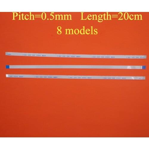 2pcs FFC/FPC Flat Flex Cable 4pin 5pin 6pin 8pion 12pin 16pin 26pin 40pin 50pin type A Same Side 0.5mm Pitch Length 20cm 200MM