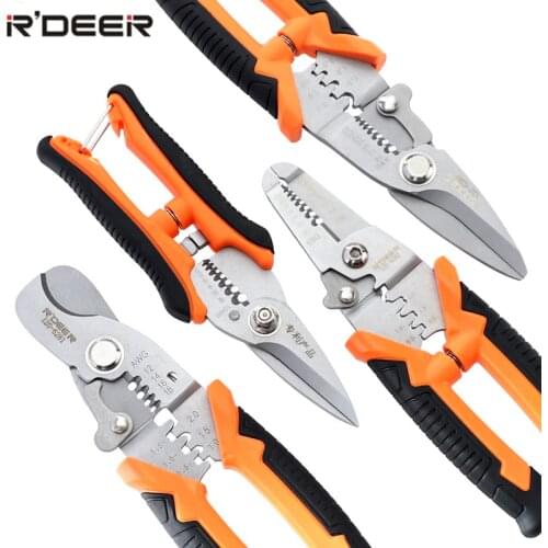 7"/8" Wire Stripper CR-V Wire Cutter Crimping Pliers Multitul Electrician Cutting Tools