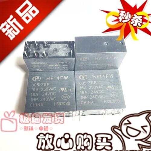New HF14FW 005-ZSP 16A One Opening and One Closing HF14FW Relay 5VDC