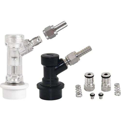 Check Valve Ball Lock Gas Connector Ball Lock Liquid Disconnect Swivel Nuts and Keg Post Adapter for Beer Home Brewing