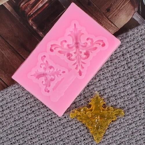Sugarcraft Retro Totem Silicone Mold European Flower Pattern Pastry Moulds Chocolate Kitchen Accessories Cake Decorating Tools