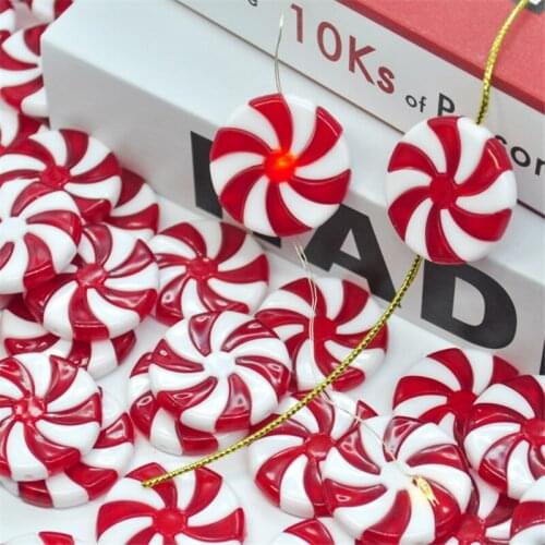 Christmas Tree Decoration Ornaments Simulation Lollipop Red and White Candy Pendant 2022 New Year Christmas Decorations for Home