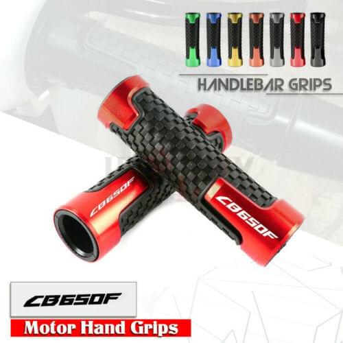 7/8"22mm Motorcycle Accessories Universal CNC Aluminum+Rubber Handle Grips for Honda CB650F CB 650 F Hornet