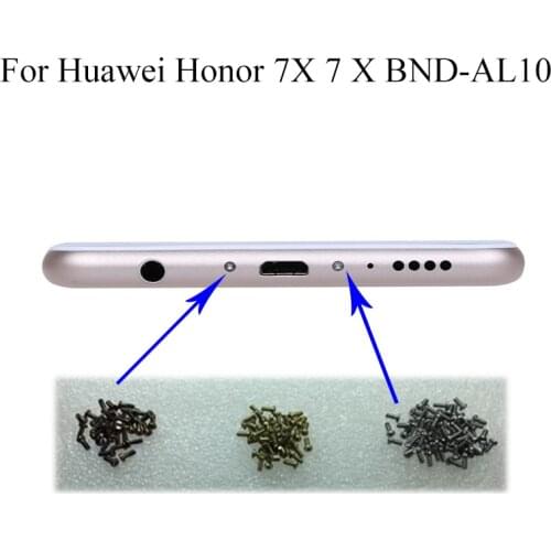 2PCS silver For Huawei Honor 7X 7 X BND-AL10 Buttom Dock Screws Housing Screw nail tack Honor7X Mobile Phones