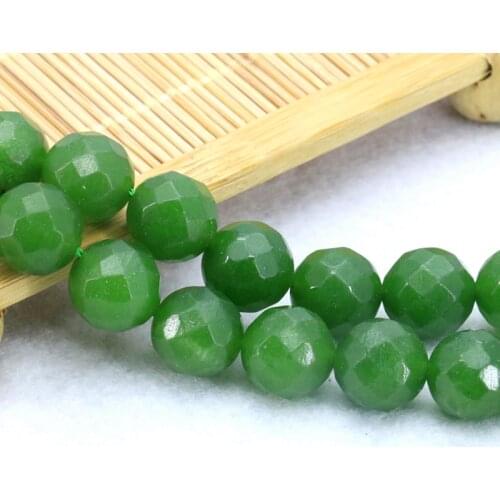 Green Aventurine Faceted round loose beads 12mm DIY stone 15" women fashion jewelry making gift design