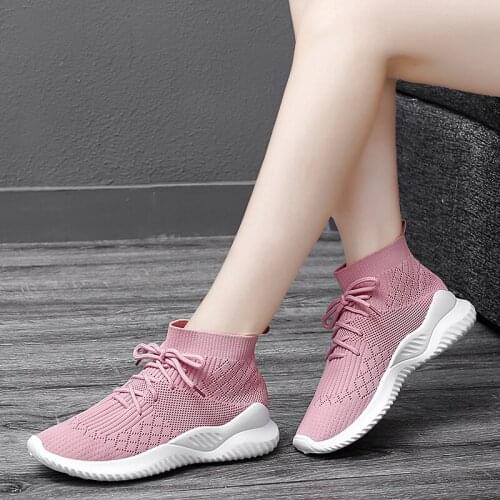 Tenis Feminino 2021 Women Tennis Shoes Breathable Mesh Soft Woman Lace-up Female Footwear Outdoor Jogging Walking Sneakers Flats