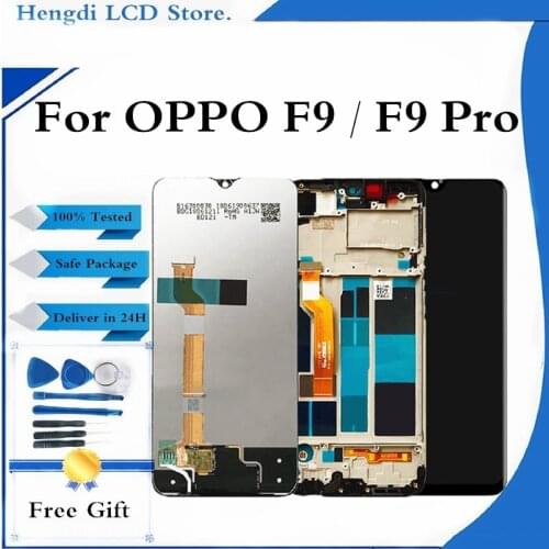 For OPPO F9 CPH1825 / F9 Pro CPH1823 LCD Display Touch Screen Digitizer Assembly With Frame Replacement