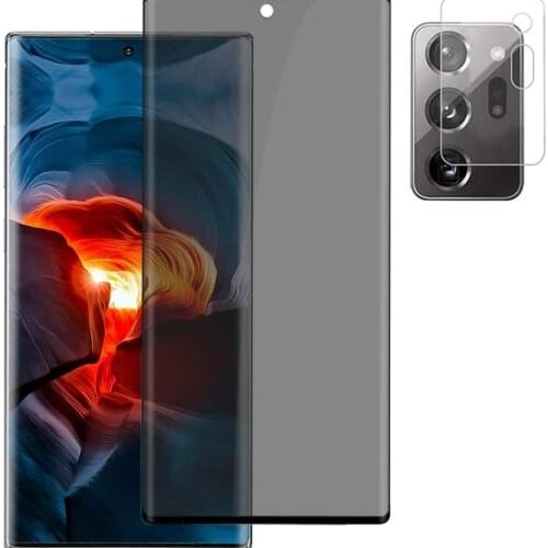 [1+1] Galaxy S20 Plus Privacy Screen Protector Tempered Glass Camera Lens Protector Anti-spy 9H Hardenss 3D Curved