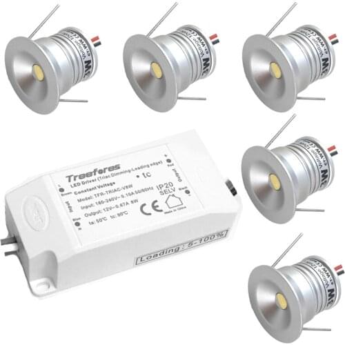1W IP65 DC 12V Mini Spot Dimmable LED Spotlight + Triac / 0-10V PWM Dimming Power Transformer CE TUV ETL