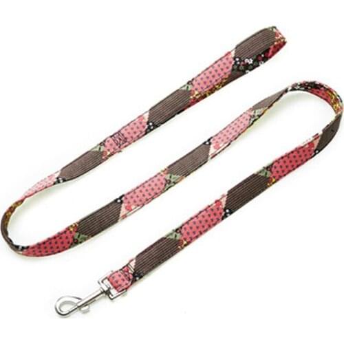 15PCS / LOT Dog Leash Ethnic Wind Colorful Flower-Bird Drawing Pet Traction Rope Personality Geometric Dog Leash