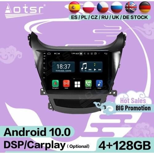 2 Din Multimedia Stereo Android Player For Hyundai Elantra 2014 2015 2016 GPS Navigation Headunit Audio Radio Receiver Head Unit
