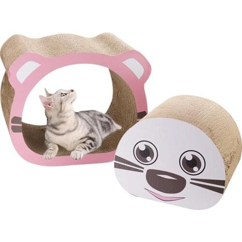 2-In-1 Cats Toys Cat Scratching Board Funny Kitten Climbing Frame Scraper Cat Claw Plate Paper Pad Pet Toys Supplies Accessories