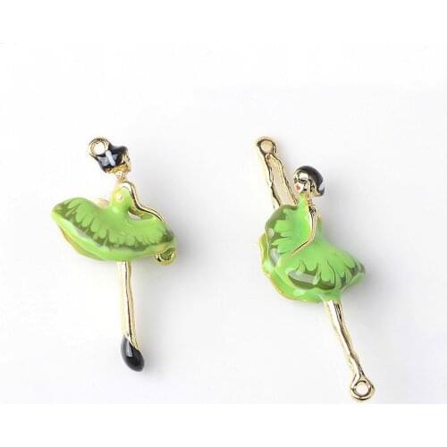 4pcs/lot Girl Alloy Pendent Ornaments Jewelry Accessories DIY Enamel Hanging Buttons for Earrings Earrings, Choker,Necklaces