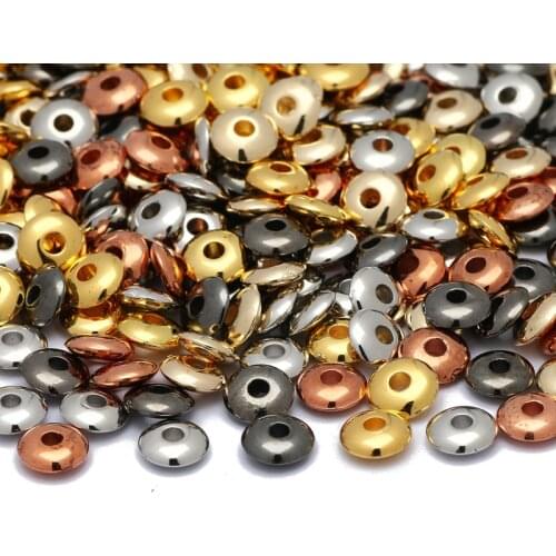 200/400 pcs/lot Oblate 5x2/6x2/8x4mm CCB Acrylic Spacer Beads For Jewelry Making DIY Necklace Bracelet Beaded Accessories