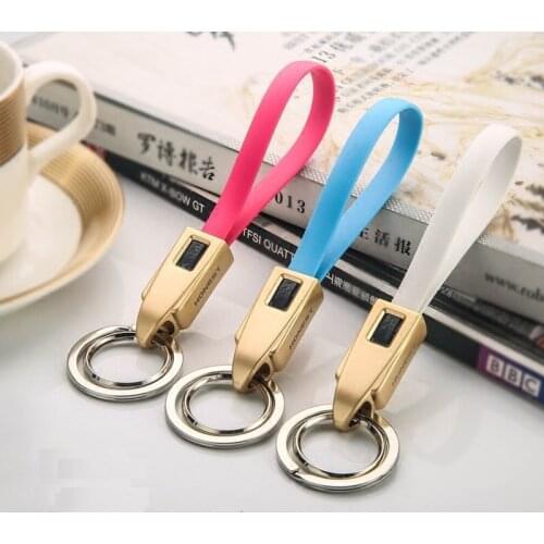 Car key chain key rope pendant ring USB 3.0 line Charger gift for apple for Android genuine multifunctional