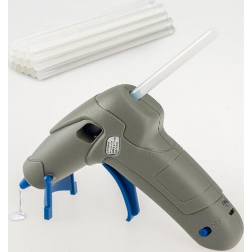 Cordless Hot Melt Glue Gun with 30pcs 7X150mm Glue Sticks Electric Mini Glue Gun Electric Heat Temperature switch Tool