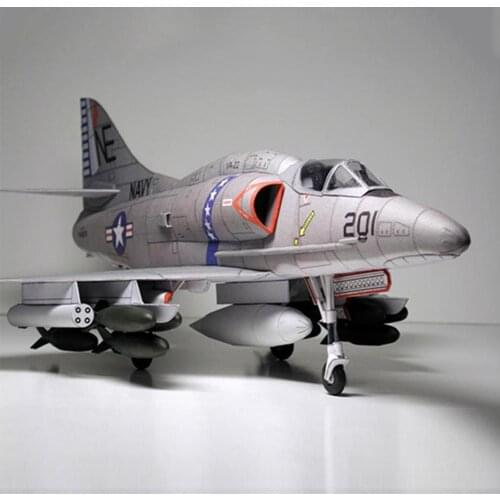 American A-4 Skyhawk Attack Aircraft Paper Model DIY Paper Aircraft Attack Model Plane Y4A0