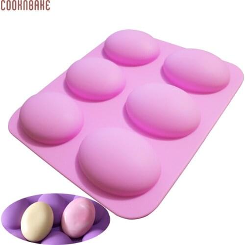 COOKNBAKE DIY New Small Oval Shape Silicone Soap Mold Cold Soap mold Silicone Cake Mold CDSM-683