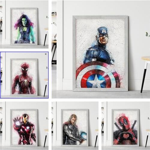 Disney Marvel Superhero Avengers poster Iron Man diy diamond painting children handmade cross stitch background decoration pictu