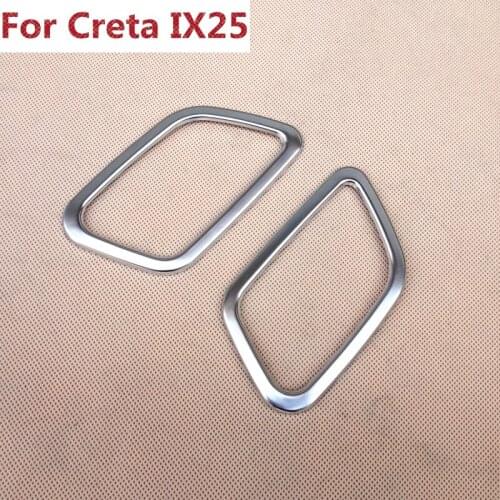 For Hyundai Creta IX25 2015 2016 Matte ABS Chrome Car Interior Air Condition A/C Vent Outlet Molding Trim Cover