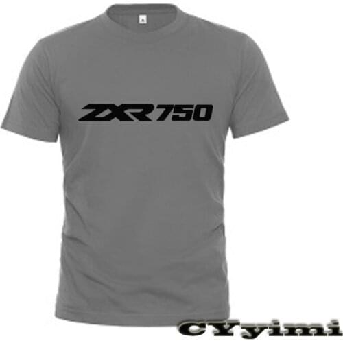 For KAWASAKI ZXR750 ZXR 750 T Shirt Men New LOGO T-shirt 100% Cotton Summer Short Sleeve Round Neck Tees Male