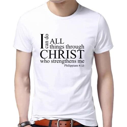 Philippians 4:13 Quote - I Can Do All Things Through Christ Who Strength Me - Men T Shirts Graphic Sweatshirt Christian Bible