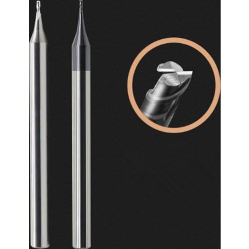 Micro carbide cutter 1PCS 2F-0.2/0.3/0.4/0.5/0.6/0.7/0.8/0.9 alloy milling cutter, CNC machine,milling machine, CNC milling tool