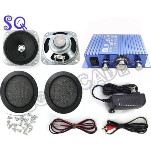 Coin operator game cabinet DVD MP3 playerArcade Game Audio Kit 4 inch Speaker for Raspberry Pi Multi Game PCB Pinball Machine