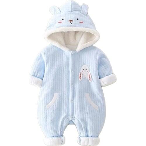 Baby Rompers For Baby Girls Boys Clothes Cartoon Newborn Jumpsuit Infant Baby Winter Long Sleeve Thicken Overalls For Children