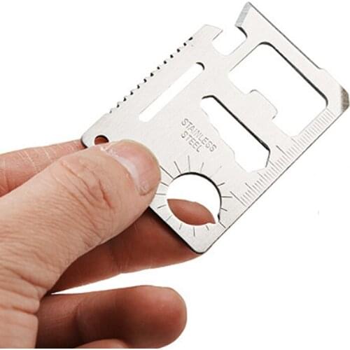 Creative outdoor camping tool card / 11 multi-function Swiss army knife card / camping card / rescue card