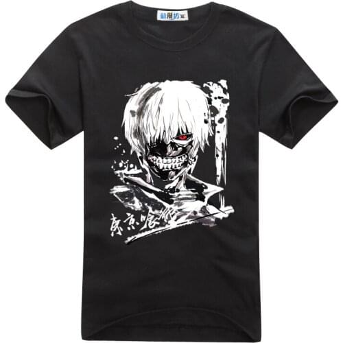 Summer new men and women breathable casual cosplay anime Tokyo Ghoul T-shirt short-sleeved printing college style T-shirt