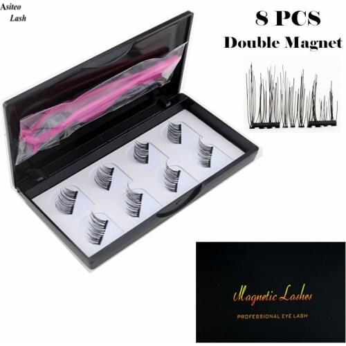 Magnetic Eyelashes 3D False Mink Eyelashes Magnet Lashes Magnetic Eyeliner&Tweezer Set Makeup magneticas