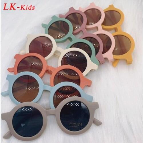 Matte Round Cute kids sunglasses 2021 Glasses for 2 Year Old Girls Boy Toddler Lovely baby sun glasses Children Oculos de sol