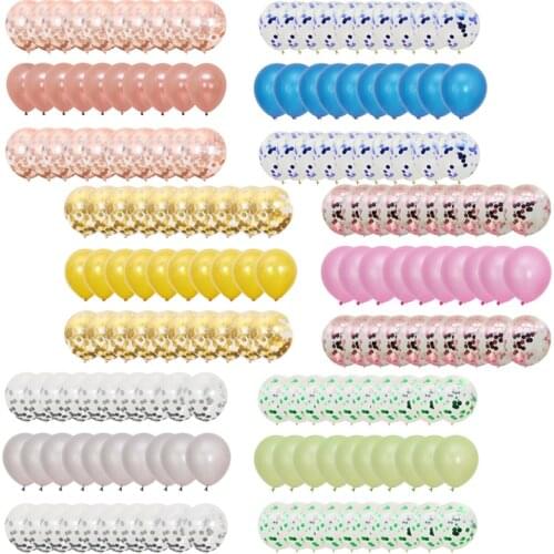 Birthday Balloon Set 30pcs Gold Sequin Confetti Balloon Set Birthday Party Wedding Room Decoration Latex Balloon Set