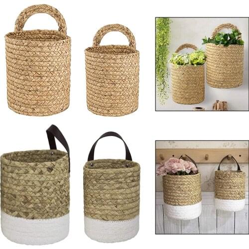 Natural Weave Basket Hanging or Stand Plant Pot Picnic Baskets Beach Bag