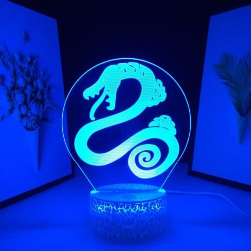 Diane Serpents Sin of Envy 3D LED Night Light for Kids Bedroom Decor Light Manga Table Lamp The Seven Deadly Sins Anime Lamp