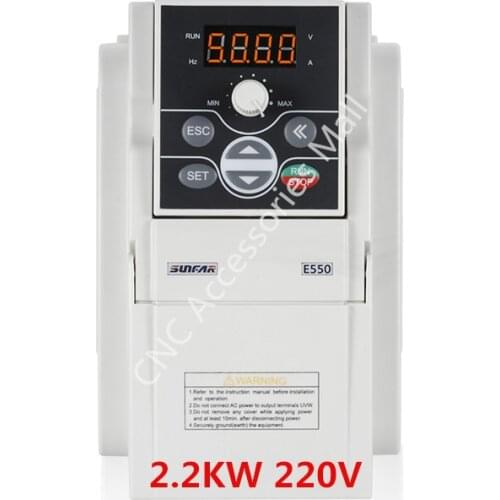 Original NEW SUNFAR AC220V Frequency Inverter E550-2S0022B VFD Inverter 2.2kw E550 1000HZ with RS485 interface, support MODBUS