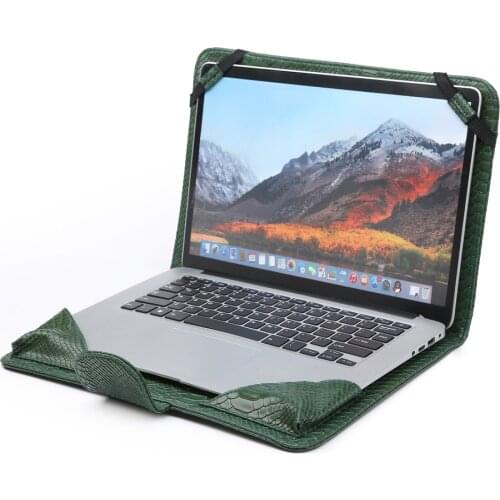 Customized Python Pattern Leather Laptop Sleeve Bag Notebook Case Cover Pouch For 13 inches Macbook Laptop Holder