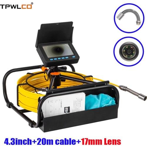 Portable Pipe Camera CCTV DVR IP68 Waterproof 4.3inch LCD Monitor Industrial Pumbing Drain Sewer Inspection Video Endoscope