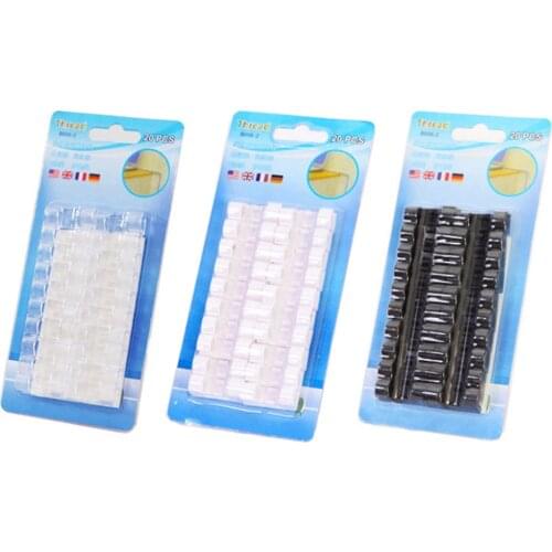 Self-Adhesive Data Cord Tie Cable Clamp Wire Clip Fixer USB Charger Holder 20PCS