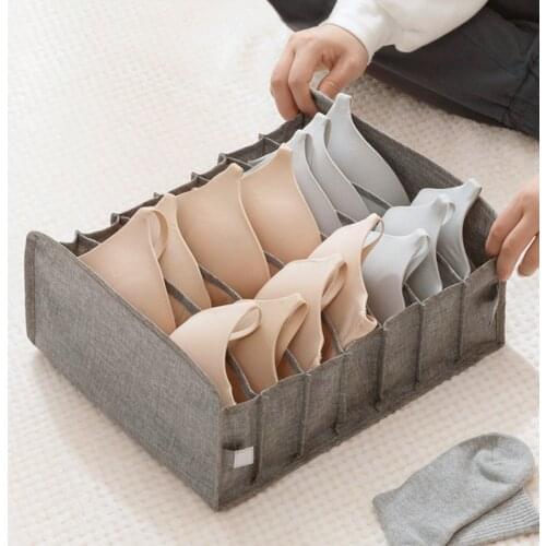 Collapsible Compression Underwear Storage Box Bra Panties Socks Storage Box Socks Bra Underpants Compartments Storage Organizer