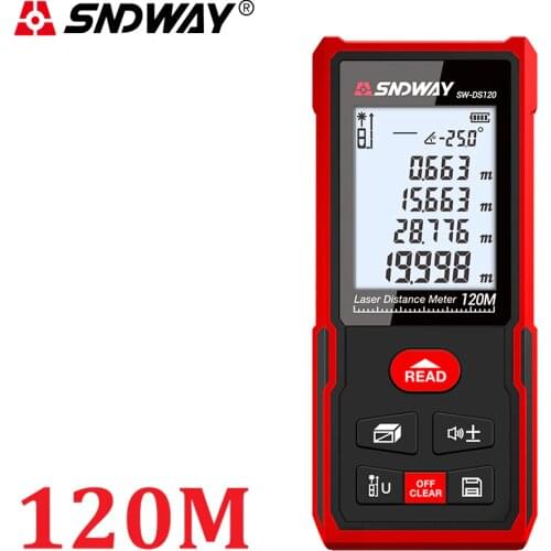 SNDWAY Digital Laser rangefinder distance meter ruler 40M 50M 60M 70M 80M 100M 120M trena finder tape range finder tester Tool