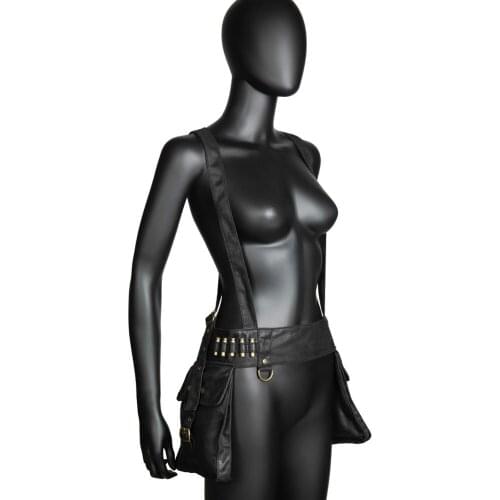 Vintage Steampunk Bag Steam Punk Retro Rock Gothic Retro Bag Goth Shoulder Waist Bags Packs Victorian Style Women Men Leg Bag J2