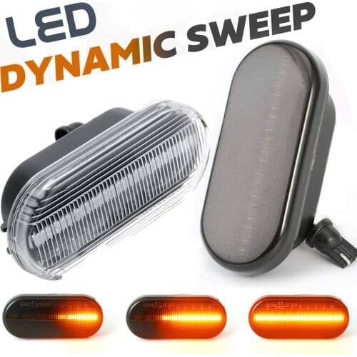 2Pcs LED Dynamic Fender Side Marker Light Turn Signal Lamps For Skoda Felicia Octavia 1U Citigo