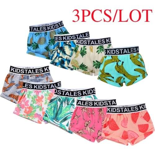 3pcs/Lot 2021Kids Boys Cute Cartoon Boxers Underwear Childrens Pure Cotton Shorts Underpants Comfortable Underpants Boxers6-24M